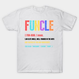 Funcle Funny Uncle Definition, Awesome Legend Hero, Vintage Style Gift For Uncle T-Shirt